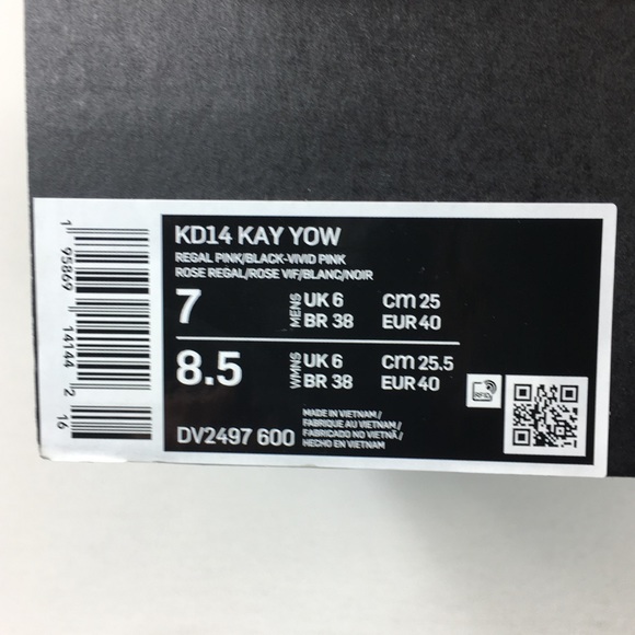 Nike KD14 Kay Yow Breast Cancer PE Unreleased Pink men’s sz 7 new - Picture 11 of 11